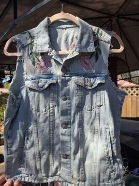Upcycled And Reworked La Belle Vie Denim Vest By H&M